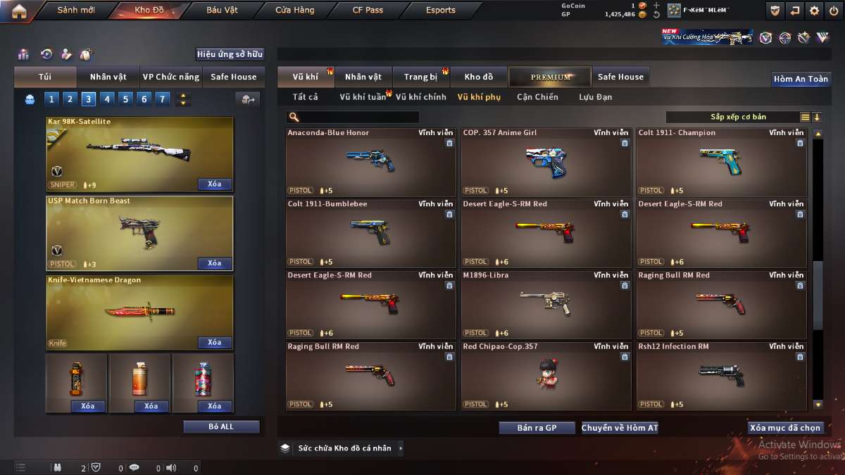 shop acc cf uy tin gia re